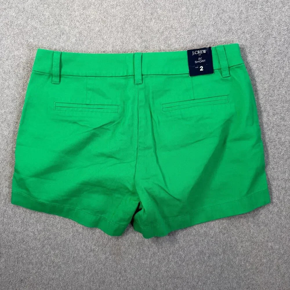 J.Crew Women's Size 2 Green Chino Shorts 3.5